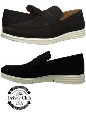 Driver Club USA New Haven Black Nobuck Loafer Sz 12 NIB